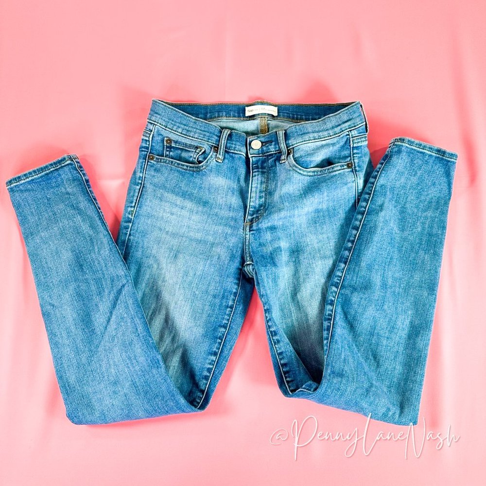 Gap 1969 True Skinny Ankle Jeans Blue Size 28R - Picture 6 of 11
